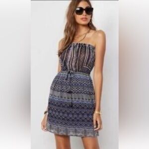 NWT Tart Kallie Dress Tye Dye strapless Mini Dress size S